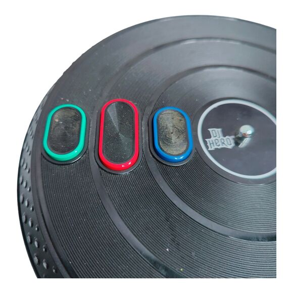 Nintendo DJ Hero Video Game Console White Turntable Half ONLY Untested - Picture 2 of 4